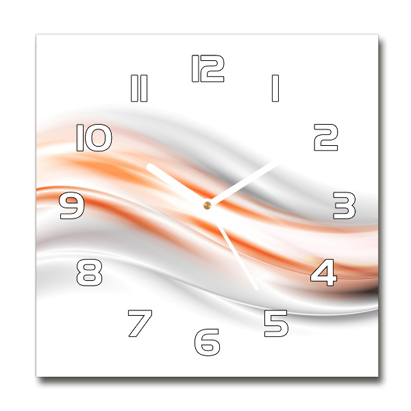 Square wall clock Wave abstraction