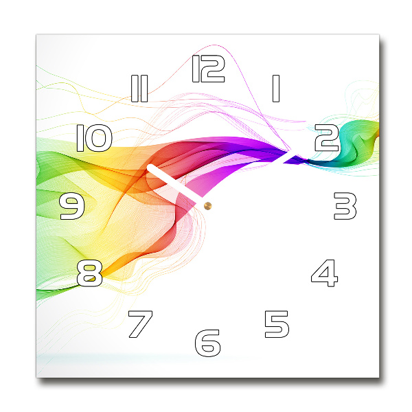 Square wall clock Colorful abstraction