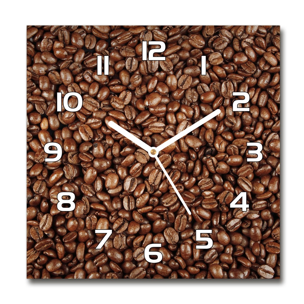 Square kitchen clock Coffee beans