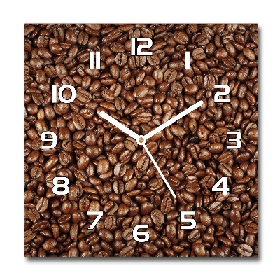 Square kitchen clock Coffee beans