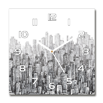 Square wall clock Skyscrapers