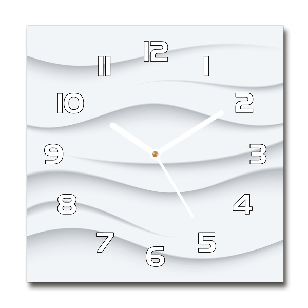 Square kitchen clock Wave abstraction