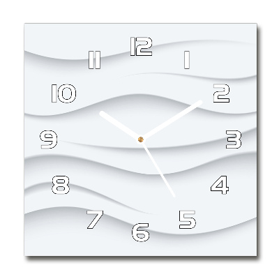 Square kitchen clock Wave abstraction