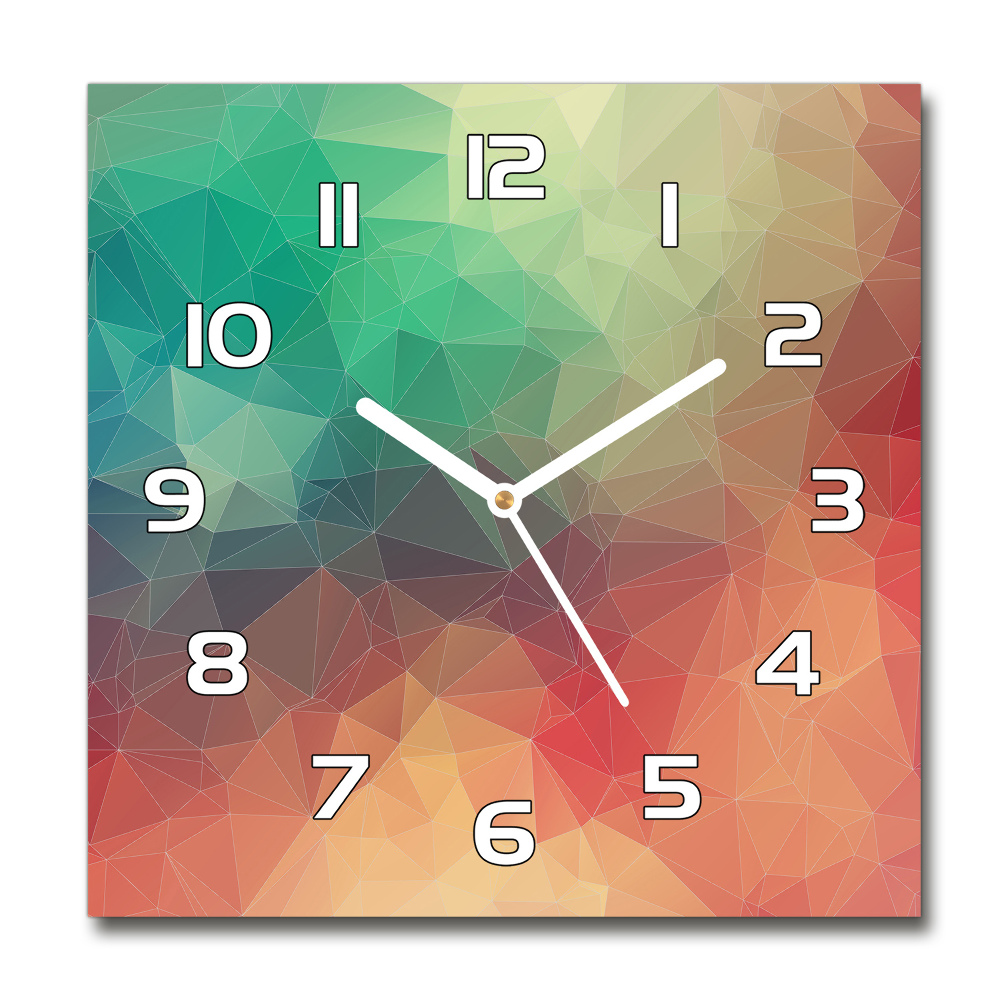 Square kitchen clock Geometric background