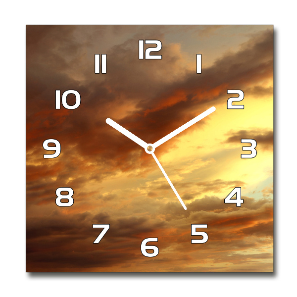 Square kitchen clock Sunrise