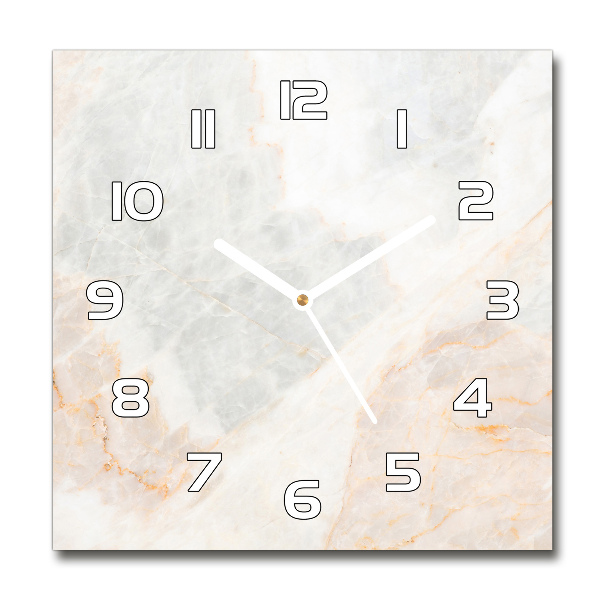 Square wall clock Marble