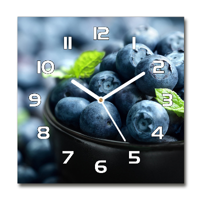 Square kitchen clock Berries