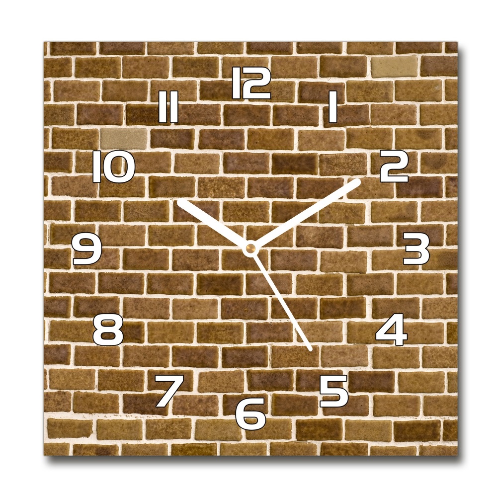 Square wall clock Brick wall