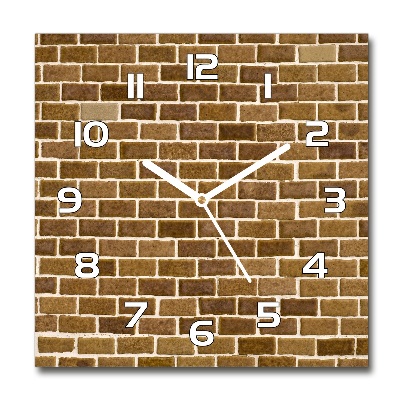 Square wall clock Brick wall