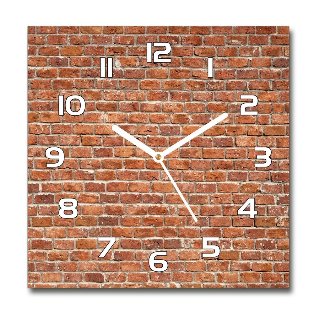 Square wall clock Brick wall