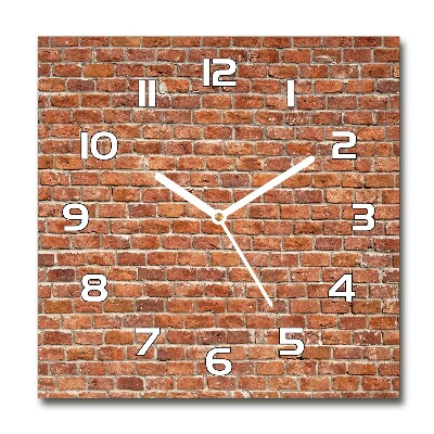 Square wall clock Brick wall