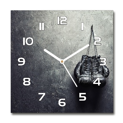 Square wall clock Boxing gloves