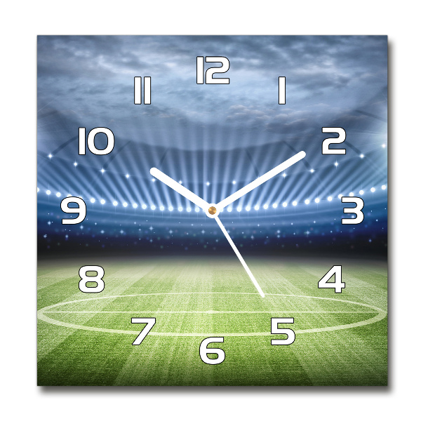 Square wall clock Stadium