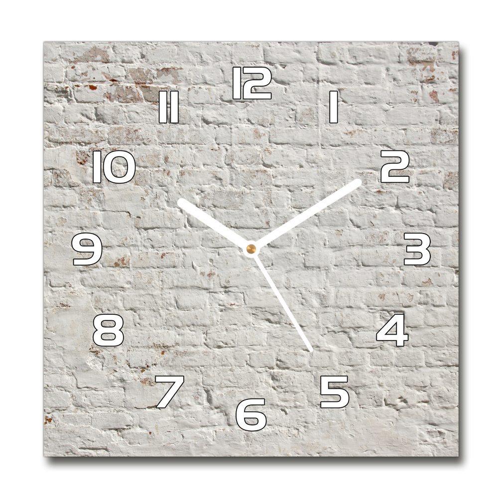 Square wall clock Brick wall