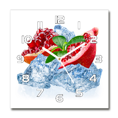 Square wall clock Ice navy blue