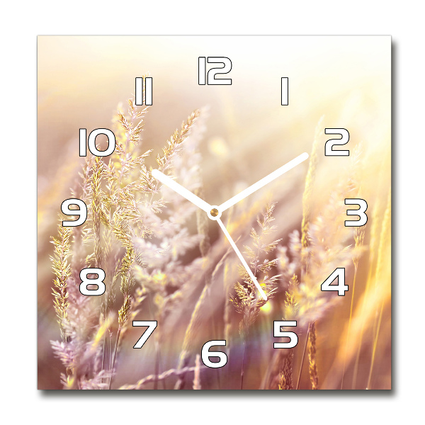 Square wall clock Tall grass