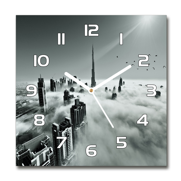 Square kitchen clock Fog on Dubai