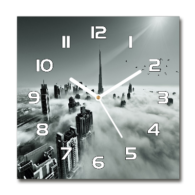 Square kitchen clock Fog on Dubai