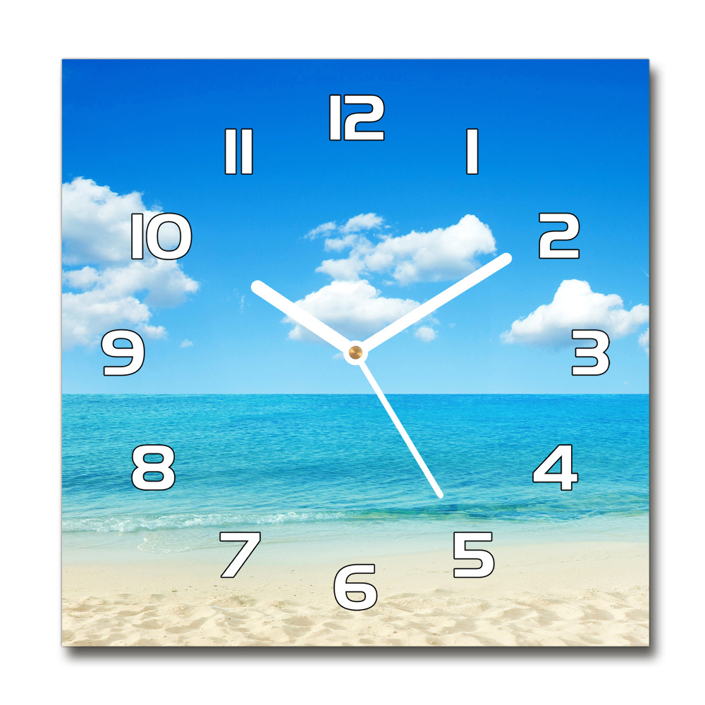 Square wall clock Paradise beach