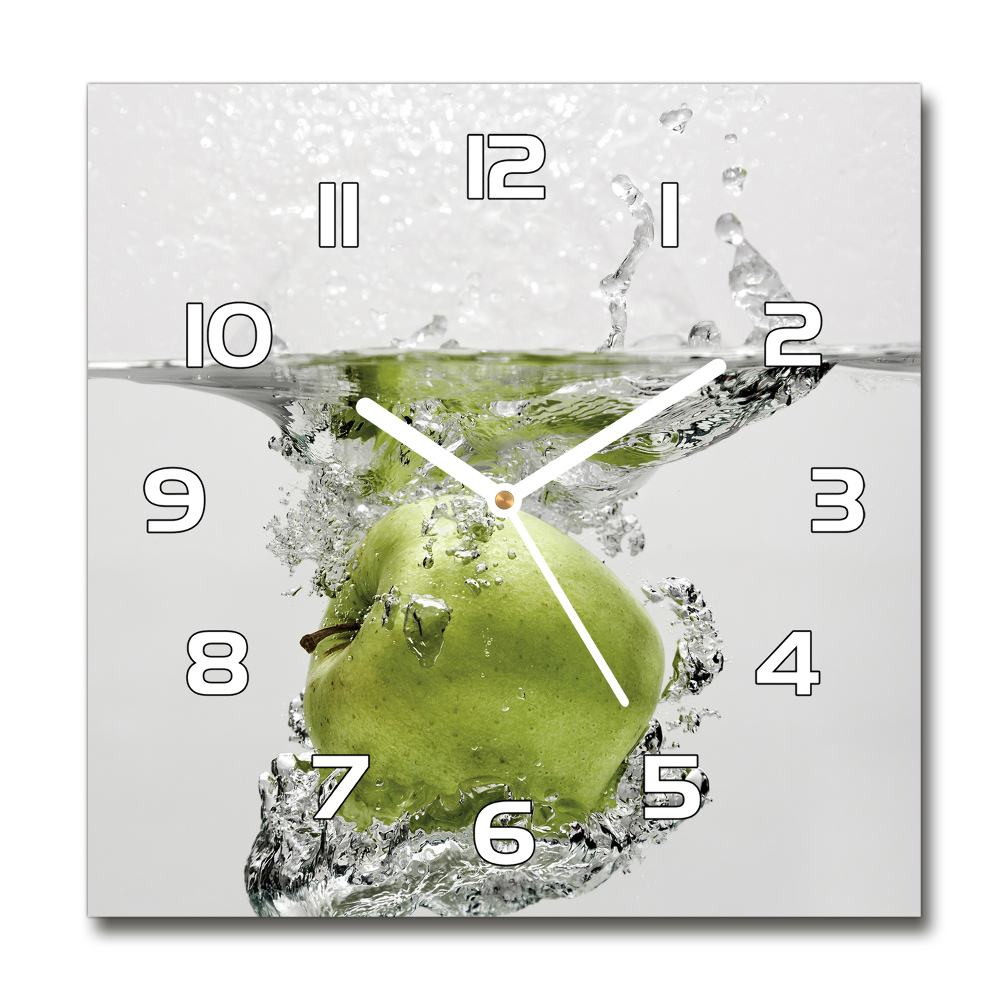 Square wall clock Apple under water