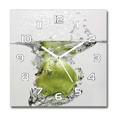 Square wall clock Apple under water