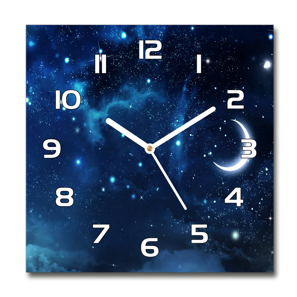 Square kitchen clock Starry sky