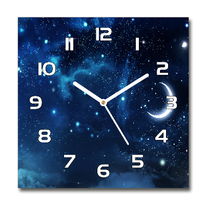 Square kitchen clock Starry sky