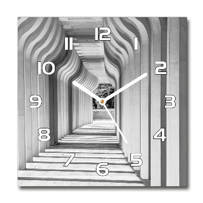 Square glass clock Corridor