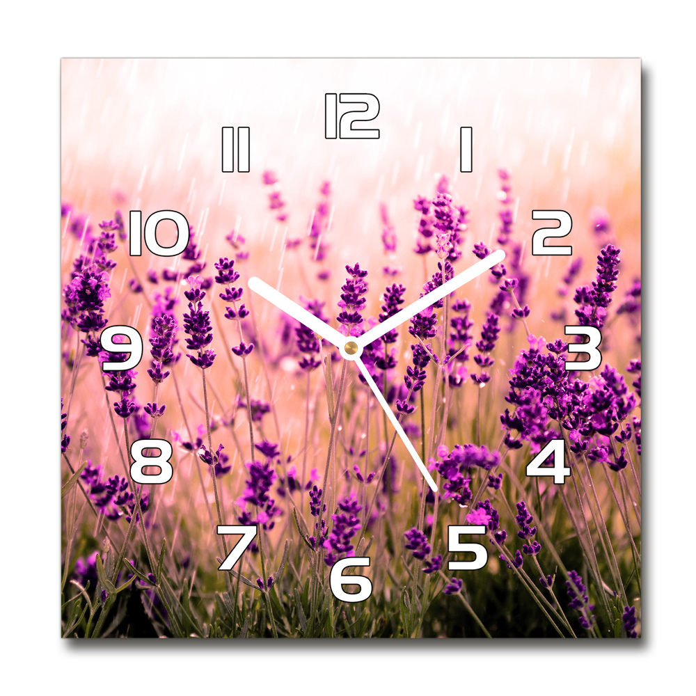 Square kitchen clock Lavender