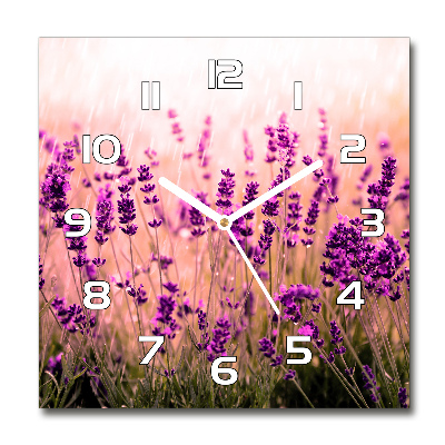 Square kitchen clock Lavender