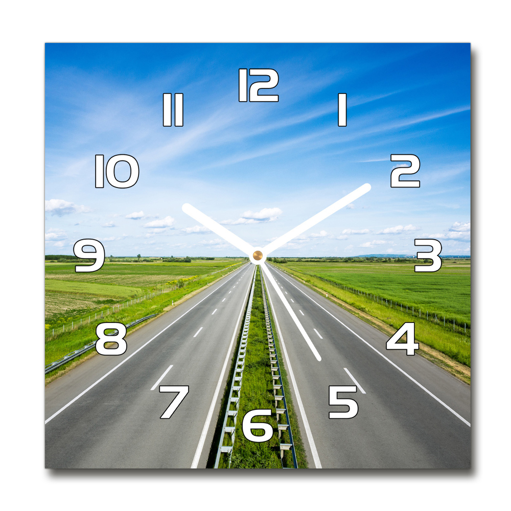 Square wall clock highway