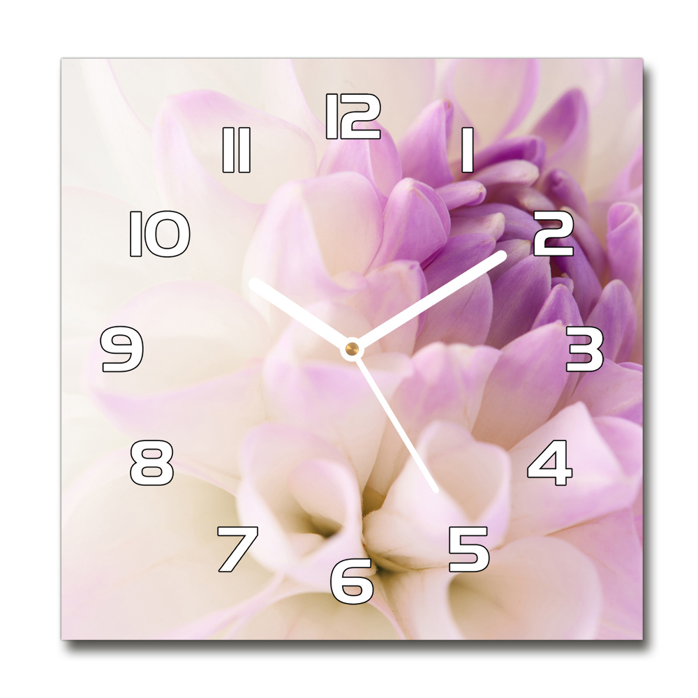 Square glass wall clock White Dalia