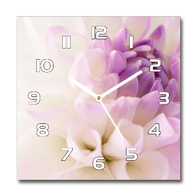 Square glass wall clock White Dalia