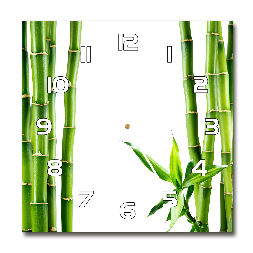 Square wall clock Bamboo