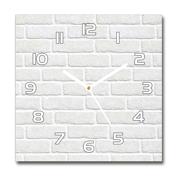 Square kitchen clock Brick wall