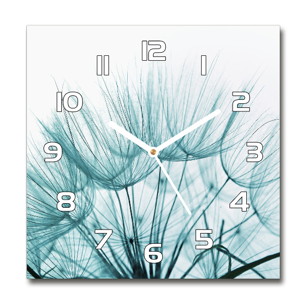 Square wall clock Dandelion seeds