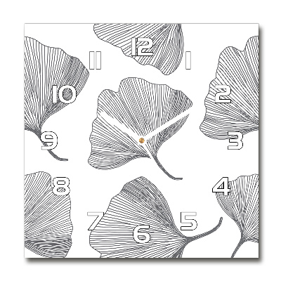 Square kitchen clock Ginkgo