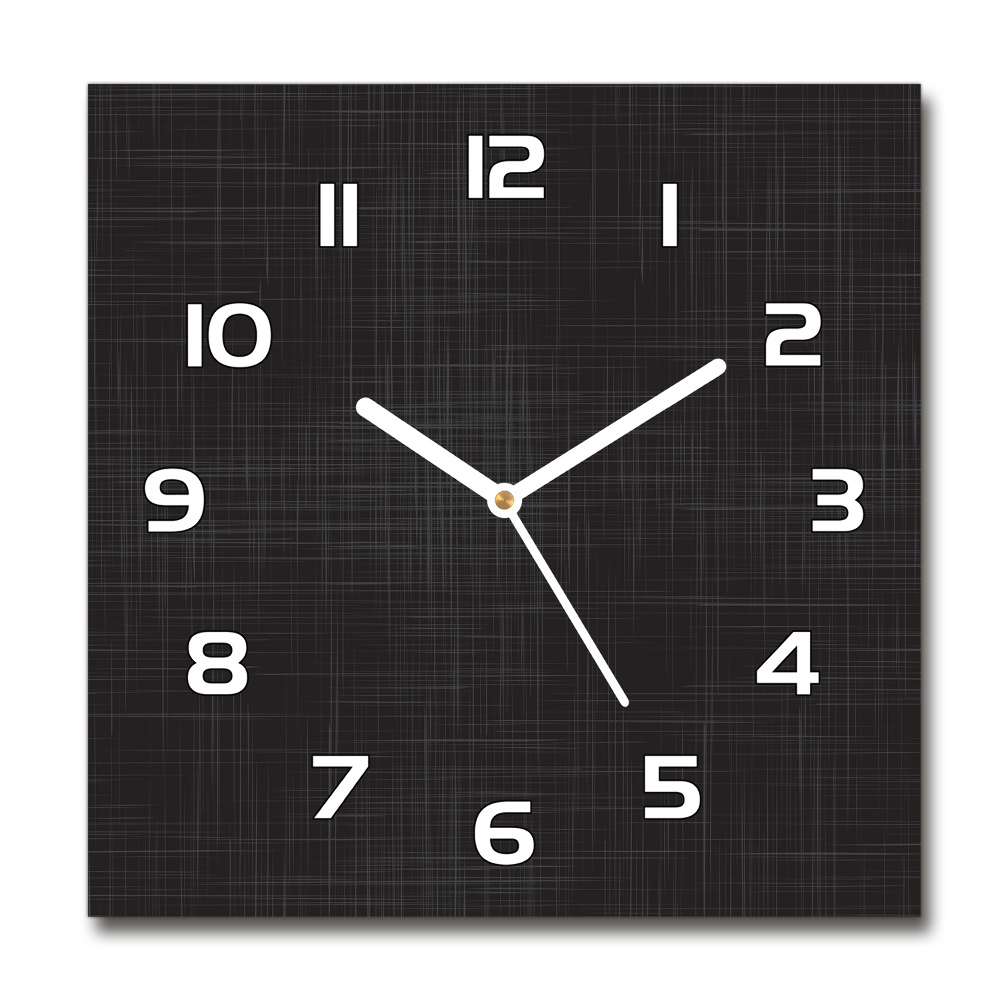 Square kitchen clock Linen texture