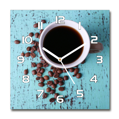 Square wall clock Black coffee