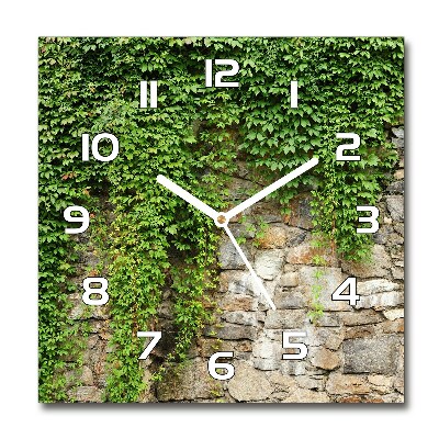 Square wall clock Green ivy