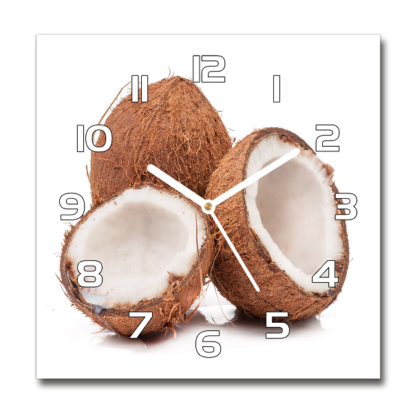 Square kitchen clock Coconut