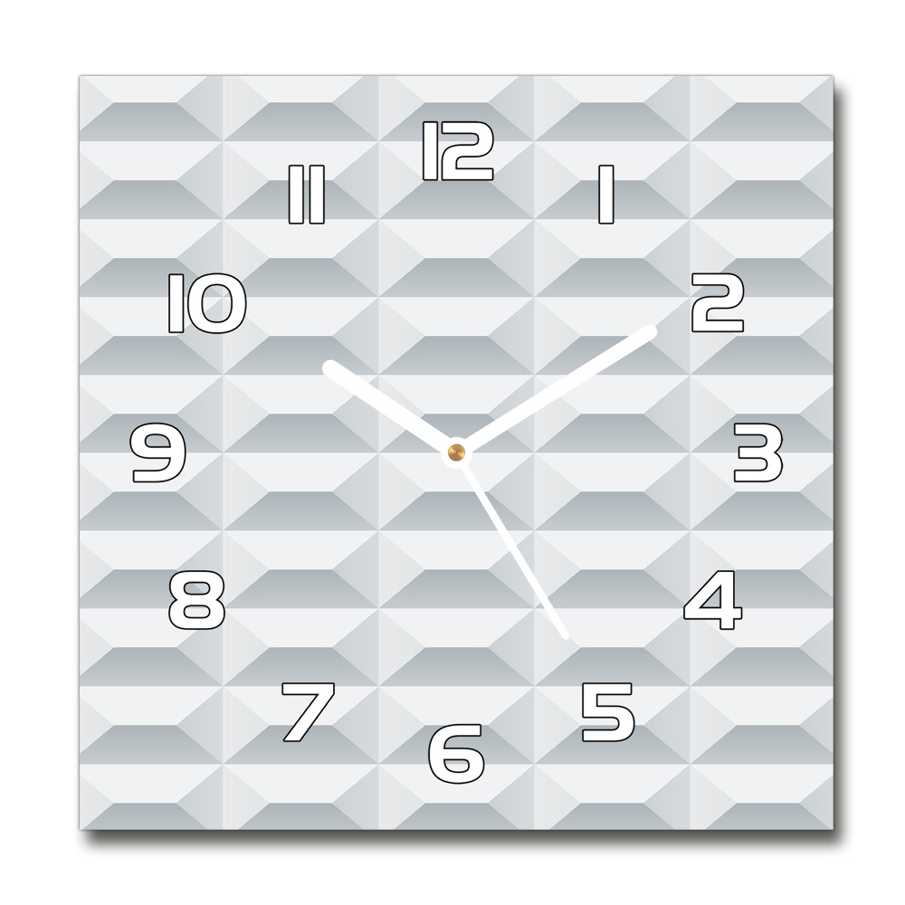 Square wall clock Geometric background