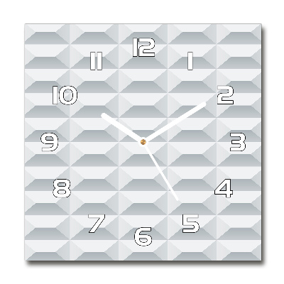 Square wall clock Geometric background