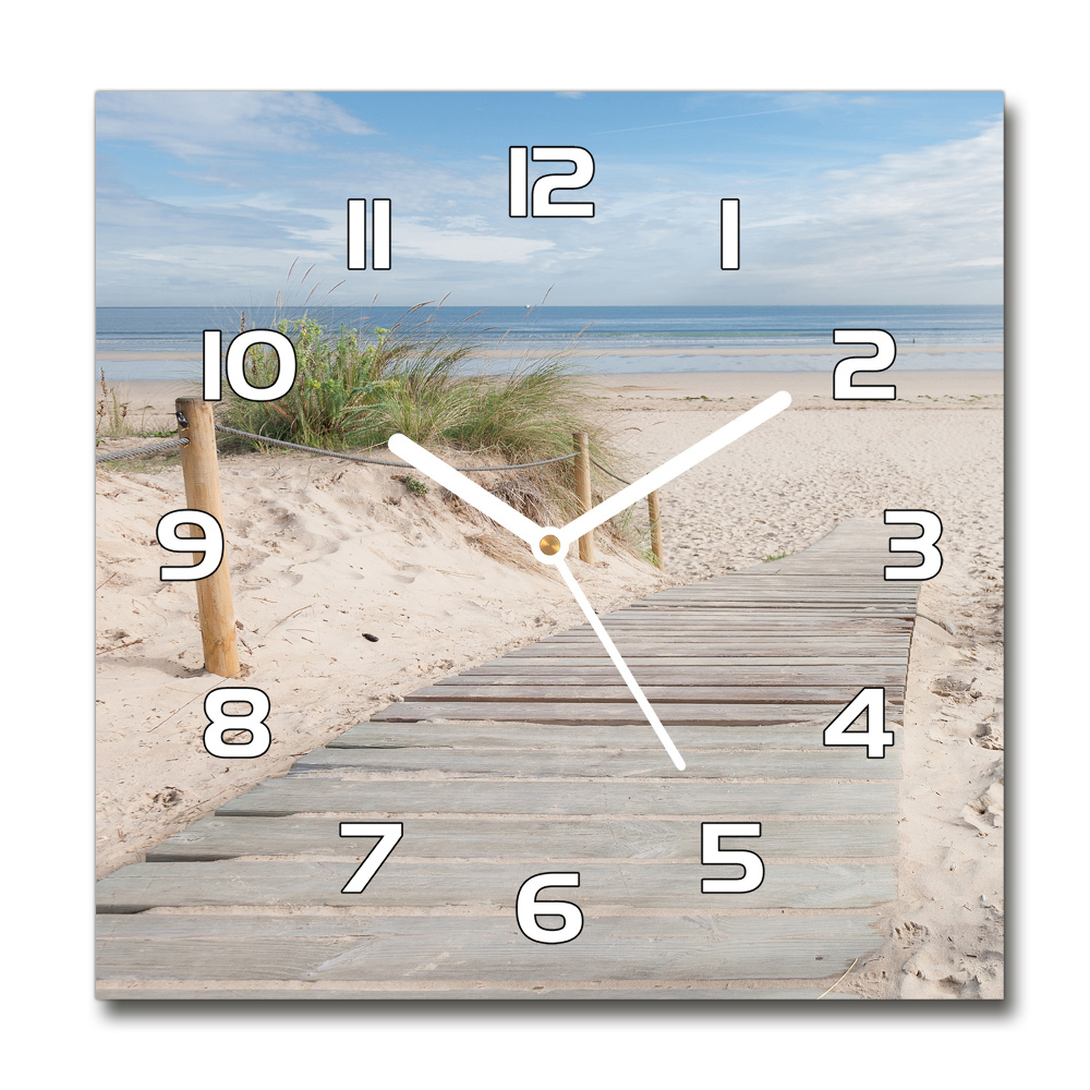 Square kitchen clock Beach