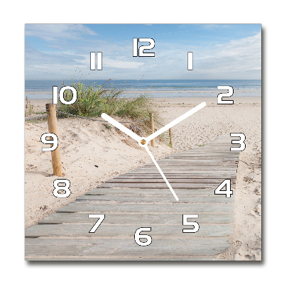 Square kitchen clock Beach