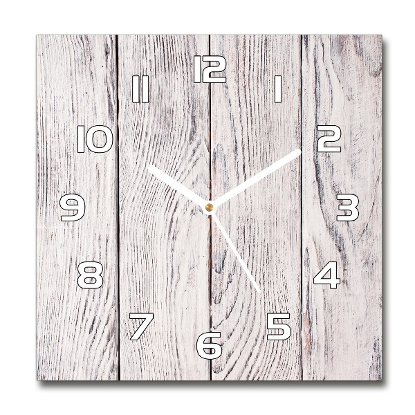 Square wall clock Wooden wall