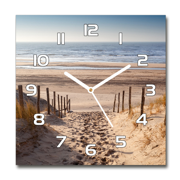 Square wall clock Coastal dunes