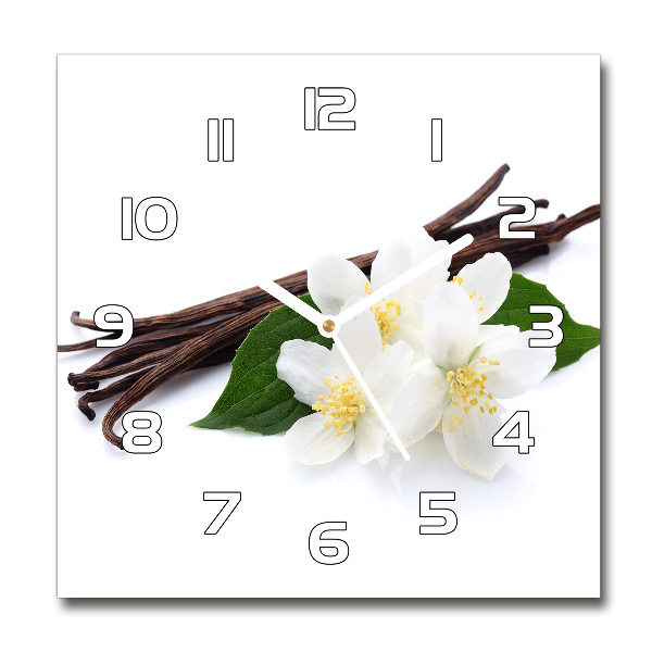 Square wall clock Jasmine and vanilla