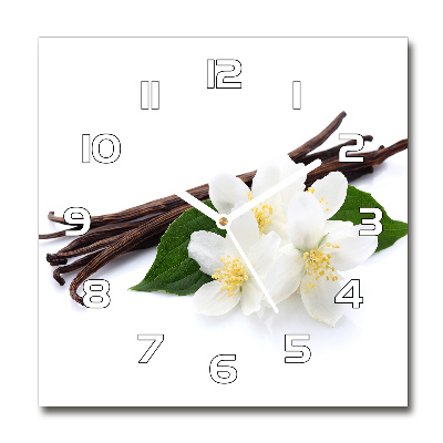 Square wall clock Jasmine and vanilla