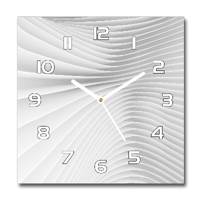 Square glass wall clock Abstraction lines